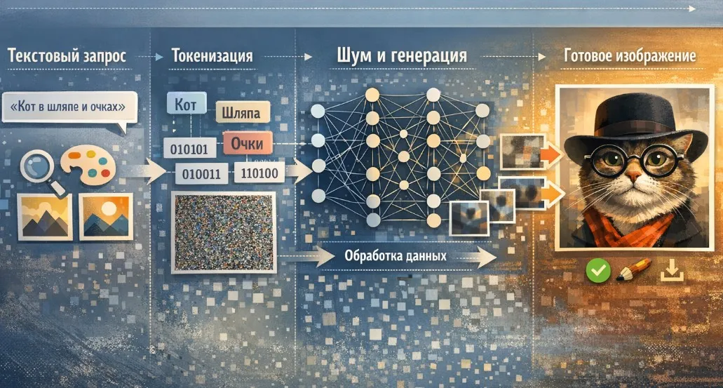 Как работает генерация изображений в нейросети
